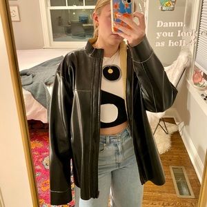 Beautiful Vintage Black Leather Jacket